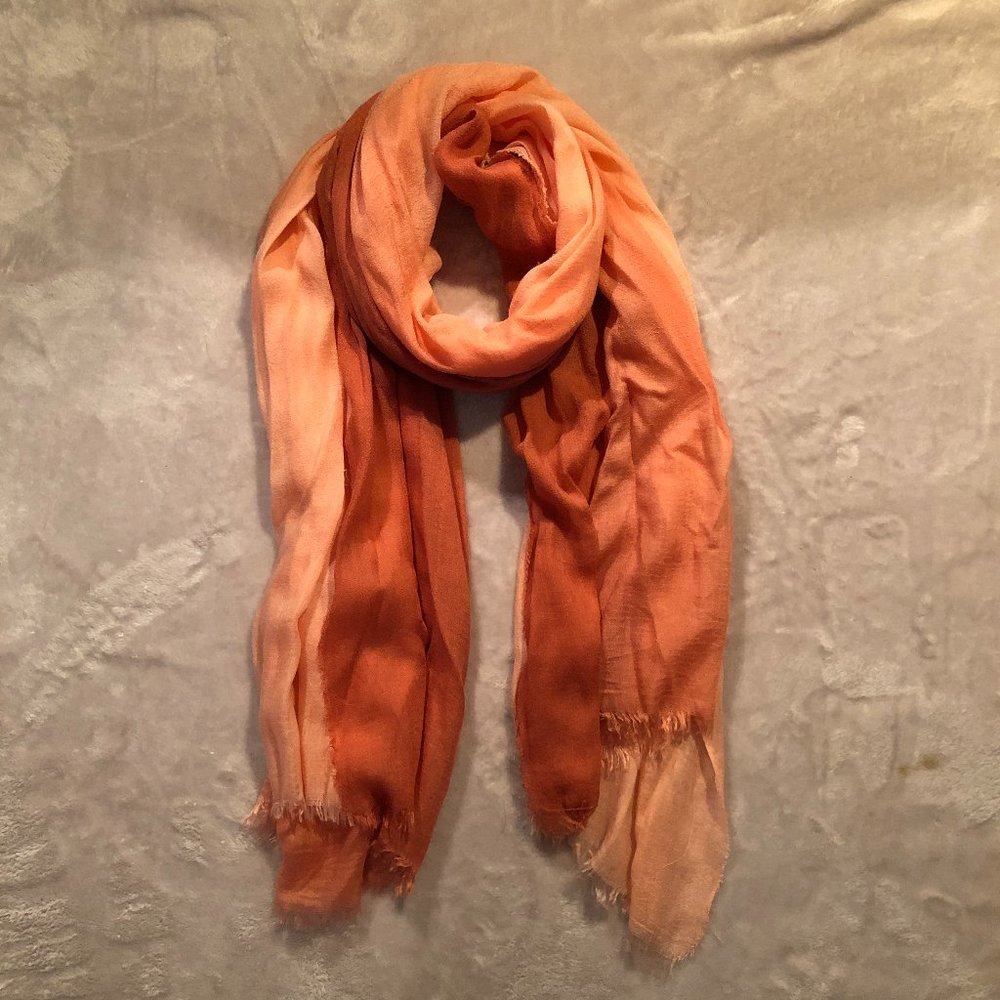 Cashmere Wrappings Orange & Pink Ombre Wrap/Scarf